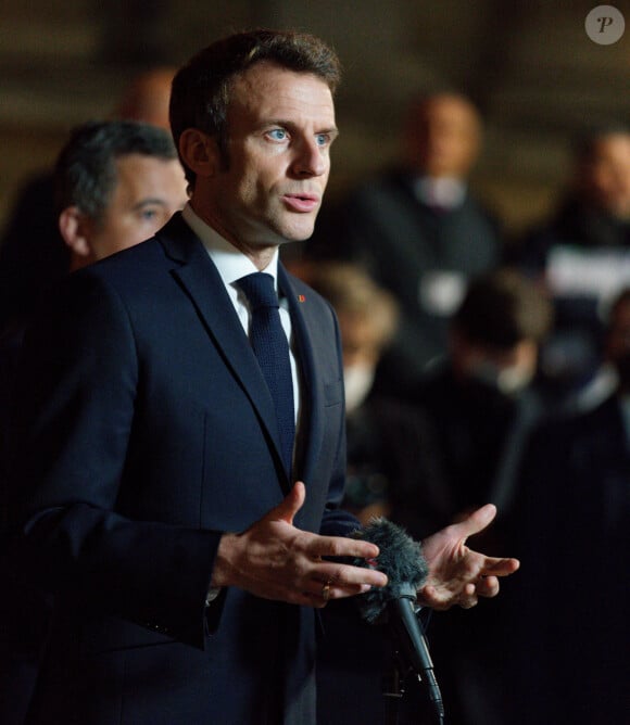Le président Emmanuel Macron intervient lors d'une réunion informelle des ministres de l'Intérieur de l'union européenne à Tourcoing dans le Nord