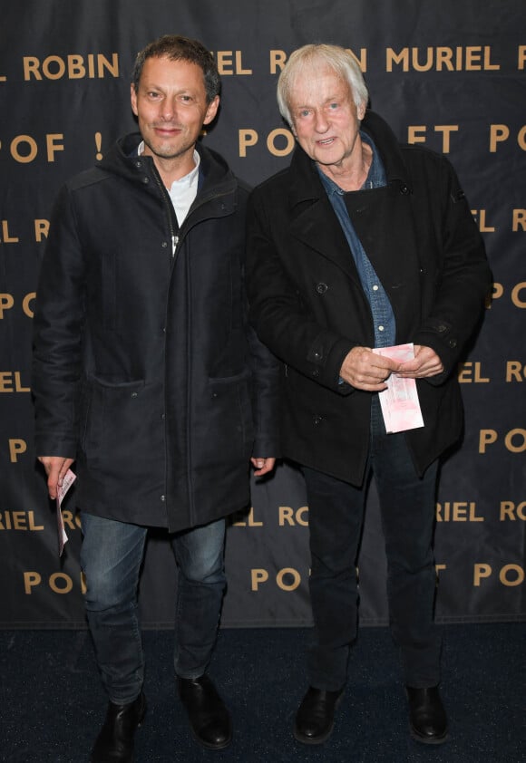 Marc-Olivier Fogiel, Dave - Générale du nouveau spectacle "Muriel Robin et Pof !" au Palais des Sports à Paris le 3 octobre 2019. © Coadic Guirec/Bestimage