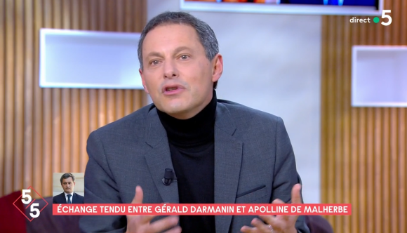 Marc-Olivier Fogiel, directeur général de BFM TV, réagit dans C à Vous à l'échange tendu entre Apolline de Malherbe et Gérald Darmanin ce mardi 8 février