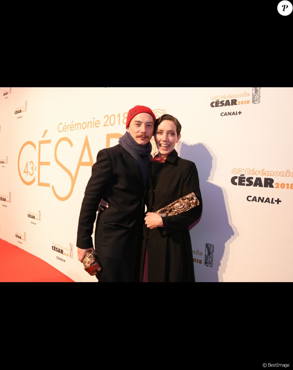 Swann Arlaud et Sara Giraudeau - 43e cérémonie des Cesar à la salle Pleyel à Paris, le 2 mars 2018. © Stephane Kossman / Bestimage