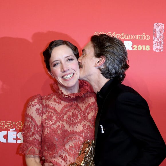 Sara Giraudeau et Swann Arlaud - 43e cérémonie des César à la salle Pleyel à Paris, le 2 mars 2018. © Dominique Jacovides - Olivier Borde / Bestimage