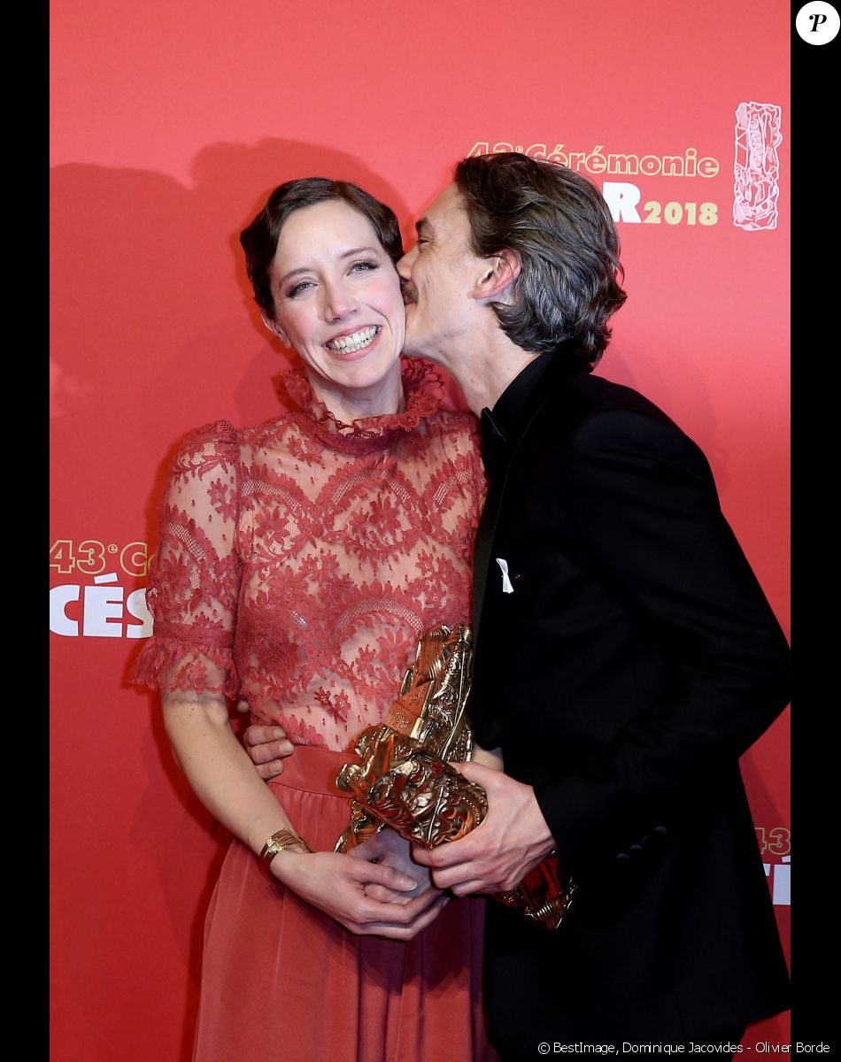 Sara Giraudeau et Swann Arlaud - 43e cérémonie des César à la salle Pleyel à Paris, le 2 mars 2018. © Dominique Jacovides - Olivier Borde / Bestimage