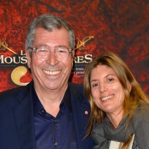 Exclusif - Patrick Balkany et sa fille Vanessa à la générale de la comédie musicale "Les 3 Mousquetaires" au Palais des Sports à Paris le 7 octobre 2016.