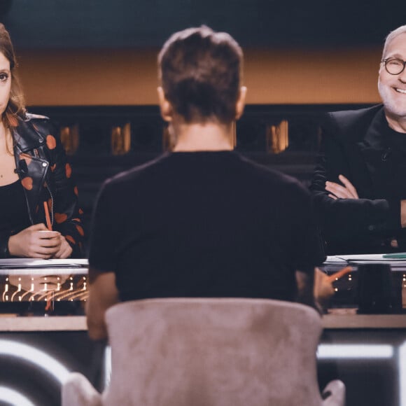 Exclusif - Léa Salamé, Laurent Ruquier - Enregistrement de l'émission On est en Direct (OEED) diffusée sur France 2 le 12 février 2022. © Jack Tribeca / Bestimage 