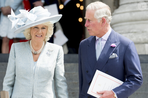 Camilla Parker-Bowles, duchesse de Cornouailles et le prince Charles, prince de Galles - La famille royale d'Angleterre assiste à une messe en la cathédrale St Paul de Londres, le 10 juin 2016 pour le 90ème anniversaire de la reine Elisabeth (Elizabeth) II d'Angleterre.