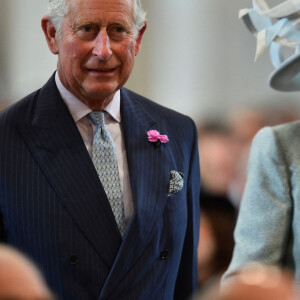 Le prince Charles, prince de Galles et Camilla Parker Bowles, duchesse de Cornouailles - Messe à la cathédrale St Paul pour le 90ème anniversaire de la reine Elisabeth II d'Angleterre à Londres le 10juin 2016. 
