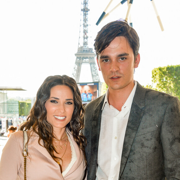 Exclusif - Alain-Fabien Delon et sa compagne Capucine Anav - Tente - People au dîner - Longines Paris Eiffel Jumping au Champ de Mars à Paris, France, le 5 juillet 2019. © Veeren Ramsamy/Bestimage