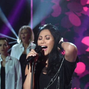 Exclusif - Anggun - Enregistrement de l'émission "300 Choeurs chantent les plus belles chansons de Daniel Balavoine", diffusée le 18 février sur France 3. © Giancarlo Gorassini / Bestimage