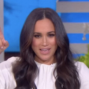 Meghan Markle sur le plateau de l'émission "The Ellen Show" à Los Angeles, le 17 novembre 2021. 