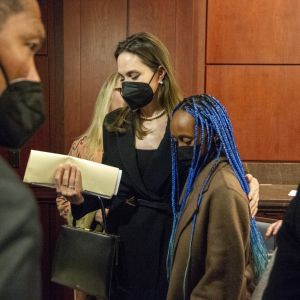 Angelina Jolie et sa fille Zahara au Congrès. Washington, le 9 février 2022.