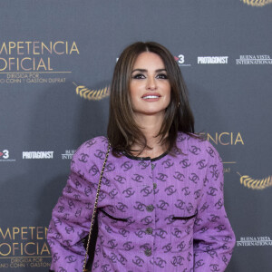 Penélope Cruz assiste au photocall du film "Compétition Officielle" à l'hôtel Mandarin Ritz Madrid, le 21 février 2022.