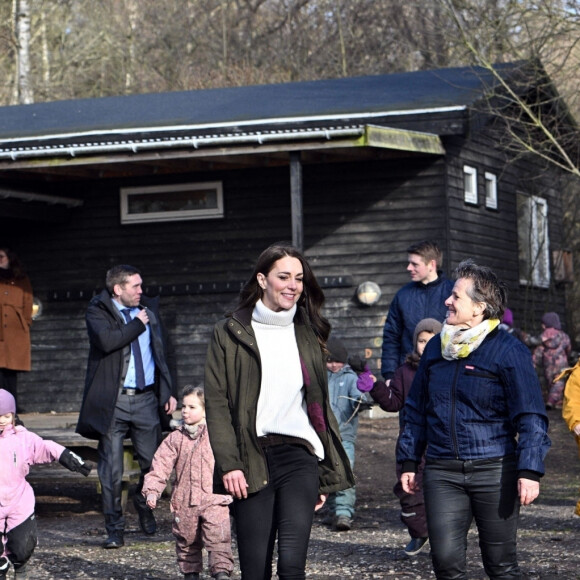 Catherine (Kate) Middleton, visite le Centre de la Fondation royale pour la petite enfance lors de son voyage au Danemark. Copenhague, le 23 février 2022.