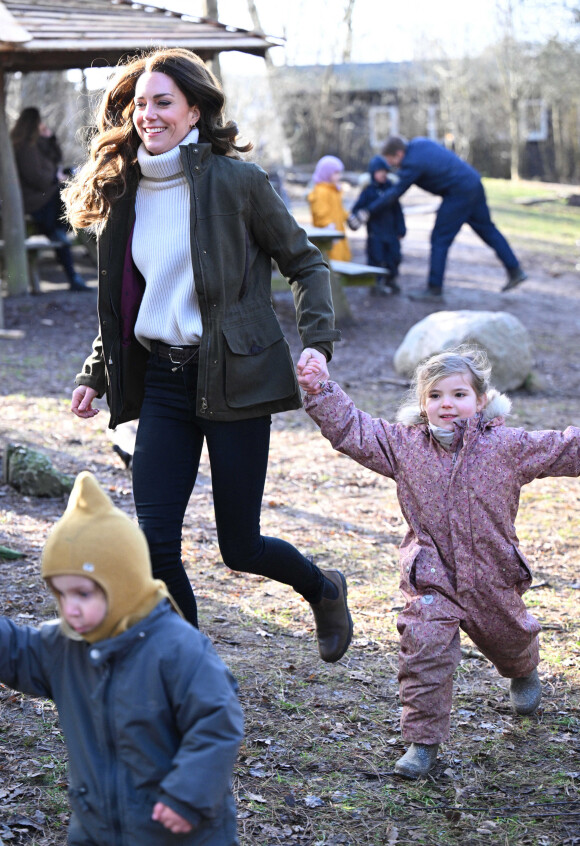 Catherine (Kate) Middleton, visite le Centre de la Fondation royale pour la petite enfance lors de son voyage au Danemark. Copenhague, le 23 février 2022.