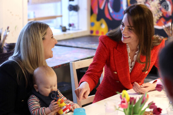 Catherine (Kate) Middleton, duchesse de Cambridge, visite au LEGO Foundation PlayLab sur le campus Carlsberg à Copenhague, Danemark, le 22 février 2022.