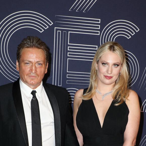 Benoît Magimel et sa femme Margot Pelletier - Photocall de la 47ème édition de la cérémonie des César à l'Olympia à Paris, le 25 février 2022. © Borde-Jacovides/Bestimage 