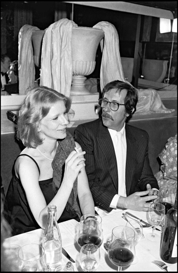 Nicole Garcia et Jean Rochefort à la soirée de Maria Felix au restaurant du Palace en 1981