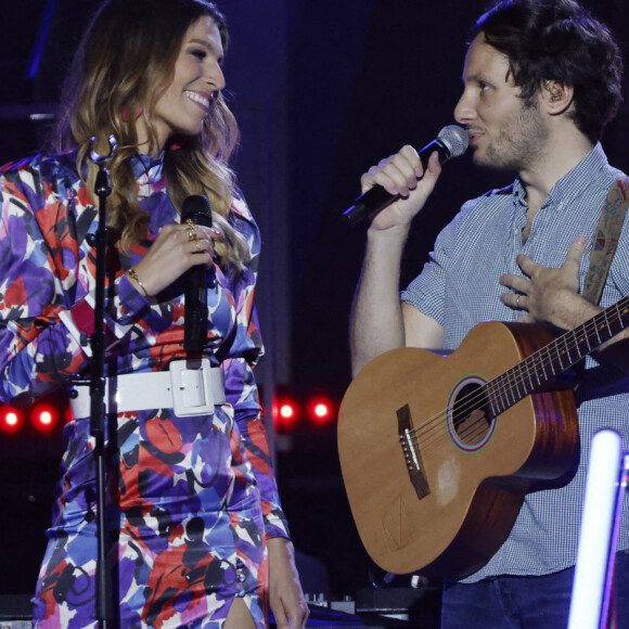 Vianney et Laury Thilleman - Enregistrement de l'émission "Fête de la musique à Roland Garros" à Paris, diffusée sur France 2 en direct le 21 juin © Cyril Moreau / Bestimage 