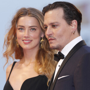 Amber Heard et Johnny Depp - Première du film "Black Mass" lors du 72e festival du film de Venise (la Mostra).
