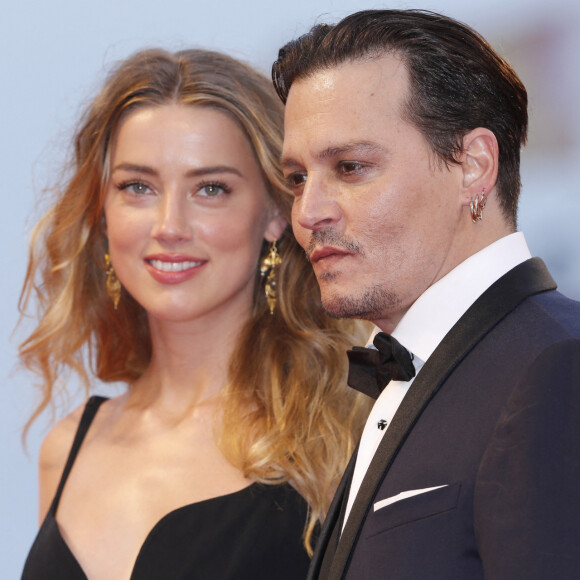 Amber Heard et Johnny Depp - Première du film "Black Mass" lors du 72e festival du film de Venise (la Mostra).