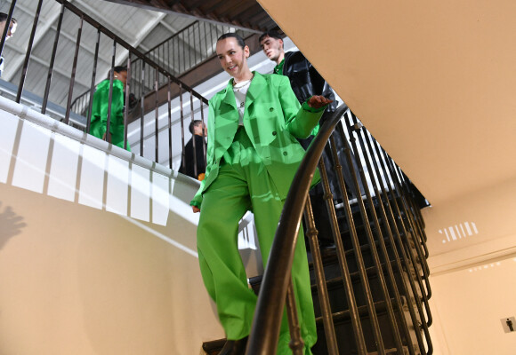 Pauline Ducruet dans les coulisses du défilé Alter, collection automne-hiver 2022/2023, lors de la Fashion Week de Paris. Le 1er mars 2022. © Veeren/Bestimage