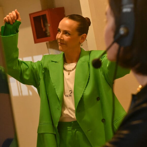 Pauline Ducruet dans les coulisses du défilé Alter, collection automne-hiver 2022/2023, lors de la Fashion Week de Paris. Le 1er mars 2022. © Veeren/Bestimage