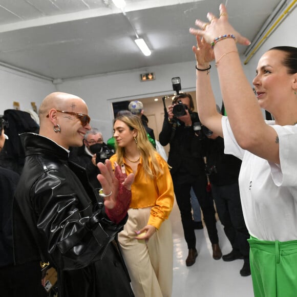 Pauline Ducruet dans les coulisses du défilé Alter, collection automne-hiver 2022/2023, lors de la Fashion Week de Paris. Le 1er mars 2022. © Veeren/Bestimage