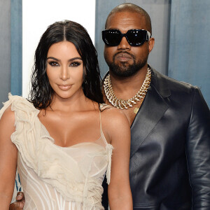 Kim Kardashian et son mari Kanye West - People à la soirée "Vanity Fair Oscar Party" après la 92ème cérémonie des Oscars 2020 au Wallis Annenberg Center for the Performing Arts à Los Angeles. 