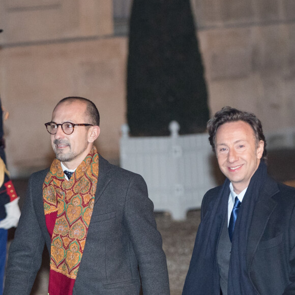 Séparation - Stéphane Bern s'est séparé de Lionel - Stéphane Bern et son compagnon Lionel Bounoua - Le grand-duc et la grande-duchesse de Luxembourg assistent au Dîner d'Etat, au Palais présidentiel de l'Elysée, offert par le président de la République française et sa femme la Première Dame à l'occasion d'une Visite d'Etat en France à Paris, France, le 19 mars 2018. © Jacovides-Moreau/Bestimage 