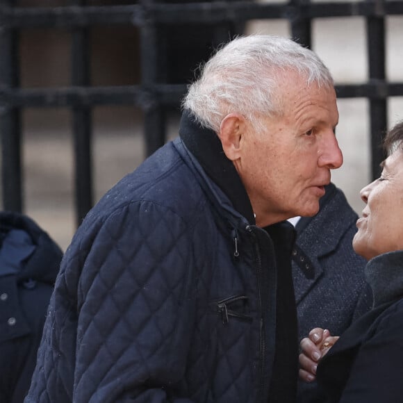 Patrick Poivre d'Arvor (PPDA) - Obsèques de Jean-Pierre Pernaut en la Basilique Sainte-Clotilde à Paris, France, le 9 mars 2022. © Aurelien Morissard/Panoramic/Bestimage