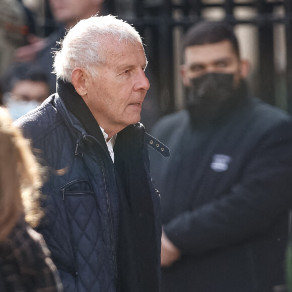 Patrick Poivre d'Arvor (PPDA) - Obsèques de Jean-Pierre Pernaut en la Basilique Sainte-Clotilde à Paris, France, le 9 mars 2022. © Aurelien Morissard/Panoramic/Bestimage