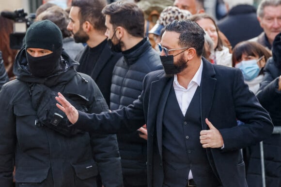 Cyril Hanouna - Obsèques de Jean-Pierre Pernaut en la Basilique Sainte-Clotilde à Paris le 9 mars 2022. © Cyril Moreau / Bestimage