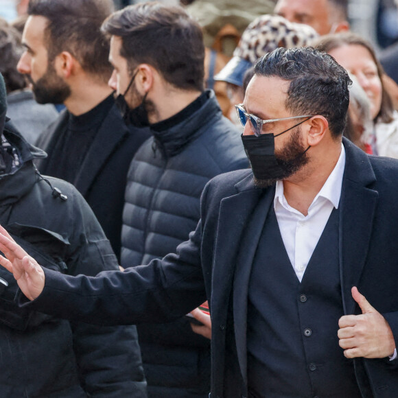 Cyril Hanouna - Obsèques de Jean-Pierre Pernaut en la Basilique Sainte-Clotilde à Paris le 9 mars 2022. © Cyril Moreau / Bestimage