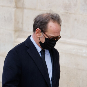 Vincent Lindon - Arrivées aux obsèques (bénédiction) de Gaspard Ulliel en l'église Saint-Eustache à Paris. Le 27 janvier 2022 © Jacovides-Moreau / Bestimage