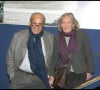 Alix Dufaure (la mère de Vincent Lindon et son frère Sylvain Lindon) avec son deuxième mari, le journaliste Pierre Bénichou à Paris en 2009.