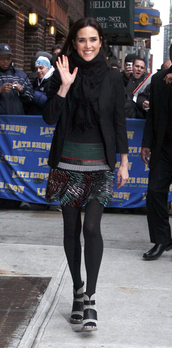 Jennifer Connelly parfaite dans un look Balenciaga dont elle est l'ambassadrice. 