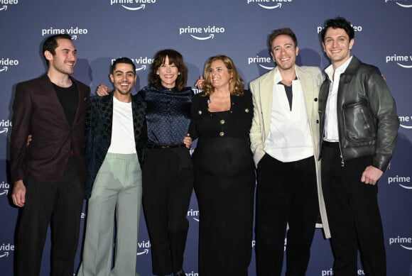 Exclusif - Djanis Bouzyani, Sophie Marceau, Lisa Azuelos et Colin Woodell assistent à l'avant-première du film "I Love America" au Centquatre. Paris, le 10 mars 2022. © Coadic Guirec/Bestimage