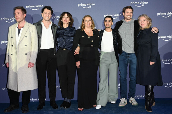 Exclusif - Djanis Bouzyani, Sophie Marceau, Lisa Azuelos et Colin Woodell assistent à l'avant-première du film "I Love America" au Centquatre. Paris, le 10 mars 2022. © Coadic Guirec/Bestimage