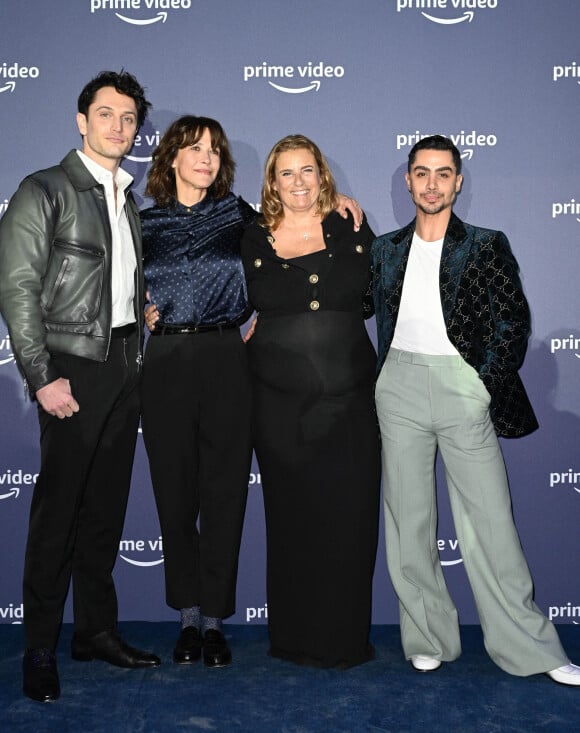 Exclusif - Colin Woodell, Sophie Marceau, Lisa Azuelos et Djanis Bouzyani assistent à l'avant-première du film "I Love America" au Centquatre. Paris, le 10 mars 2022. © Coadic Guirec/Bestimage