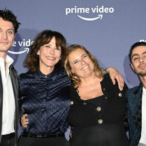 Exclusif - Colin Woodell, Sophie Marceau, Lisa Azuelos et Djanis Bouzyani assistent à l'avant-première du film "I Love America" au Centquatre. Paris, le 10 mars 2022. © Coadic Guirec/Bestimage