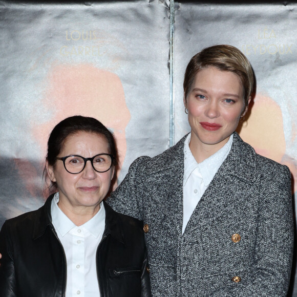 La réalisatrice Ildiko Enyedi et Léa Seydoux à l'avant-première du film "L'histoire de ma femme" à l'UGC Ciné Cité Les Halles. Paris, le 10 mars 2022.