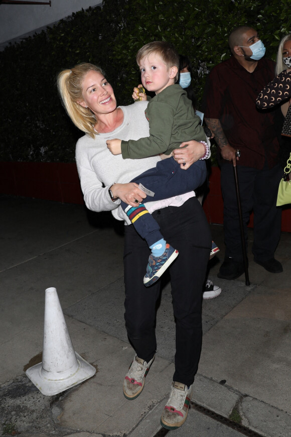 Heidi Montag, son mari Spencer Pratt et leur fils Gunner sont allés dîner chez Giorgio Baldi à Santa Monica, le 27 février 2022.
