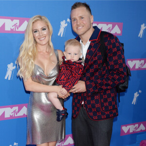 Heidi Montag avec son mari Spencer Pratt et son fils Gunner - Les célébrités arrivent aux 2018 MTV Video Music Awards à New York, le 20 août 2018.