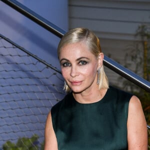 Emmanuelle Béart arrive au dîner "Chopard" lors du 74ème Festival International du Film de Cannes, le 15 juillet 2021. 