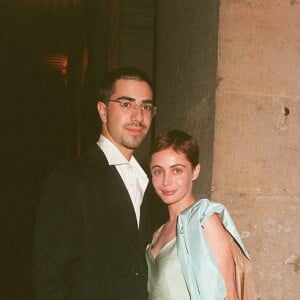 David Moreauu et Emmanuelle Béart en 1997 à Paris.