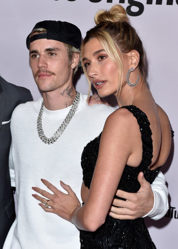 Justin Bieber et sa femme Hailey Baldwin Bieber - Première de la série "Justin Bieber: Seasons" au Regency Bruin Theatre de Los Angeles, le 27 janvier 2020.