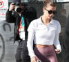 Hailey Baldwin Bieber à la sortie de son cours de gym à Los Angeles, le 14 janvier 2022. 