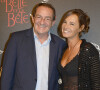 Jean-Pierre Pernaut et sa femme Nathalie Marquay - People a la generale de la comedie musicale "La Belle et la Bete" au Theatre Mogador a Paris le 24 octobre 2013.