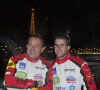 Presentation de la nouvelle voiture de Jean-Pierre Pernaut et son fils Olivier pour le trophee Andros sur le pont de l'Alma a Paris le 4 Decembre 2012.