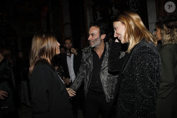 Carine Roitfeld, Anthony Delon et sa compagne Sveva Alviti - Soirée CR x Redemption à l'hôtel Crillon à Paris le 28 février 2020. © Veeren Ramsamy - Christophe Clovis / Bestimage