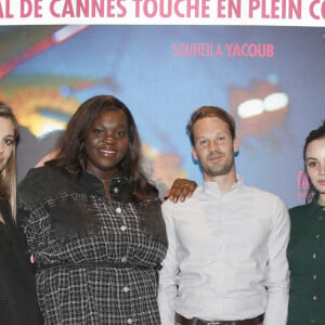 Exclusif - Sveva Alviti, Déborah Lukumuena, Matthieu Longatte, Souheila Yacoub - Avant-première du film "Entre les vagues" au cinéma MK2 Quai de Seine à Paris le 15 mars 2022. © Christophe Aubert via Bestimage